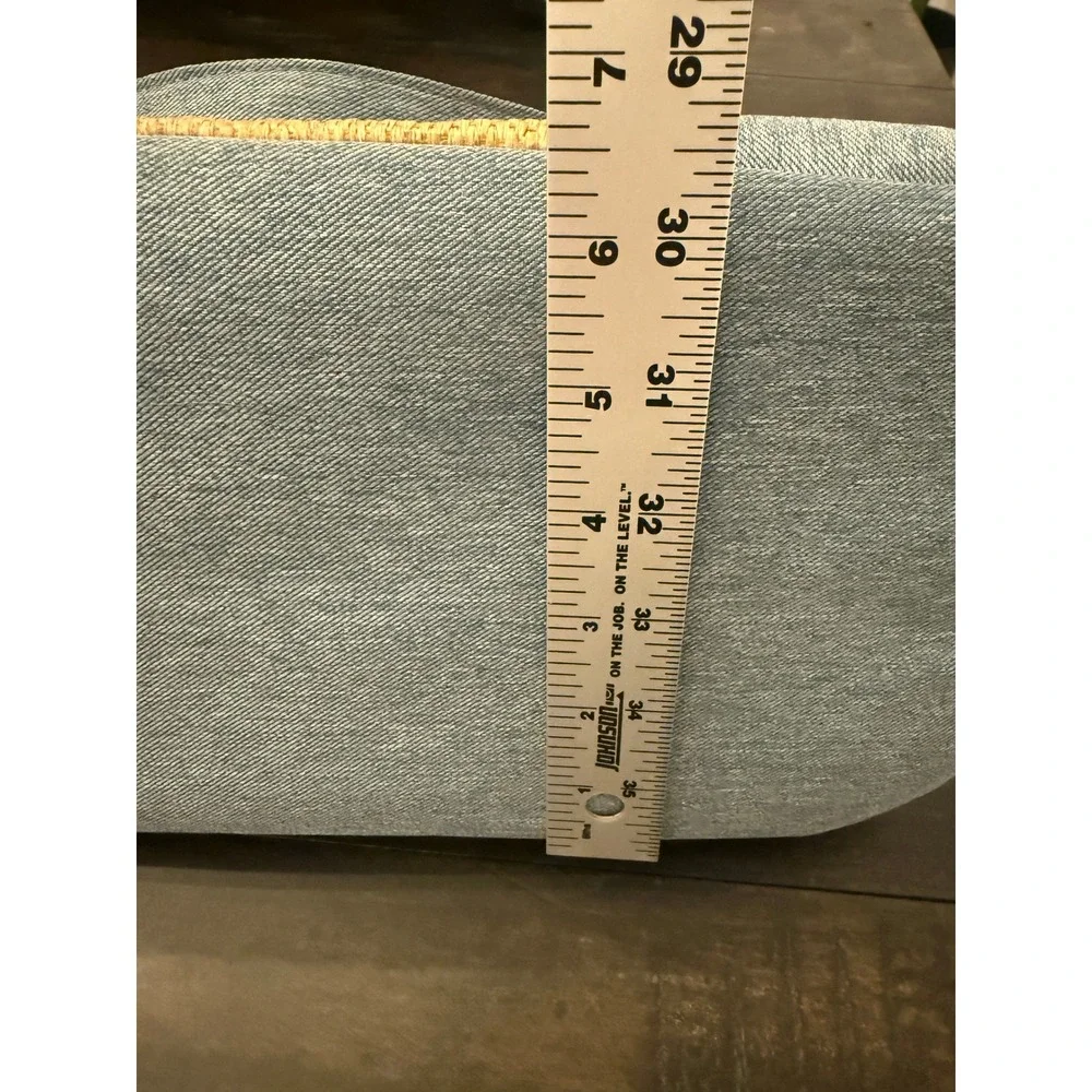 Victoria's Secret Paper Straw Tote Bag with Denim Logo Straps Lined Snap Closure